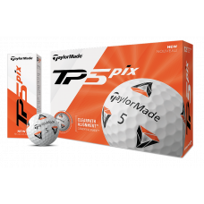 TaylorMade TP5 pix Golf Balls (White Balls / Dozen)